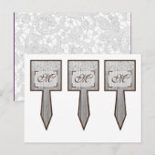 3 Cup Cake Picks Hoefijzers op Wood Lace Country Briefkaart (Voorkant / Achterkant)