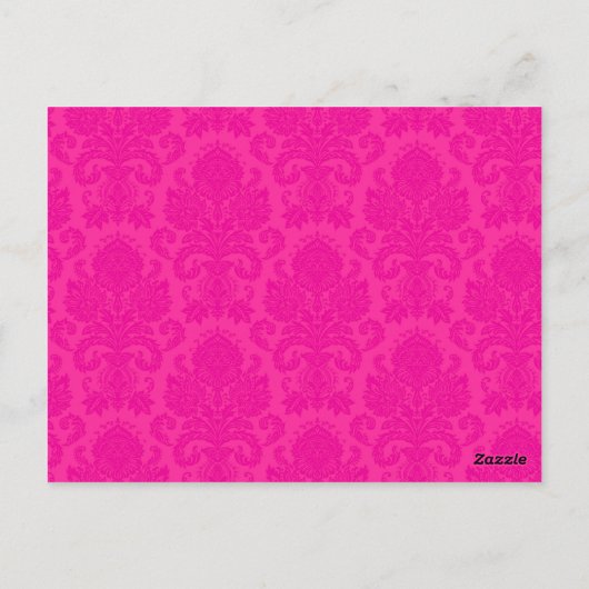 3 Cup Cake Picks Hot Pink Black Damask Lace Print Briefkaart (Achterkant)