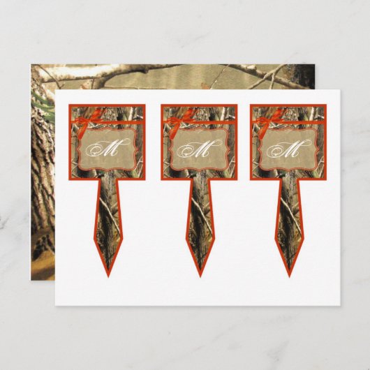 3 Cup Cake Picks Hunters Camoflouge Camo Sinaasapp Briefkaart (Voorkant / Achterkant)