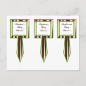 3 Cup Cake Picks Jacana Paarse Dieren Uitnodiging Briefkaart (Voorkant)