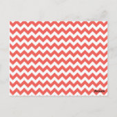 3 Cup Cake Picks Koraal Marine Blauw Chevron Naam Briefkaart (Achterkant)