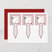 3 Cup Cake Picks Lady Bug op Paardebloem Rood Silh Briefkaart (Voorkant / Achterkant)