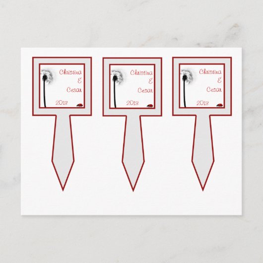 3 Cup Cake Picks Lady Bug op Paardebloem Rood Silh Briefkaart (Voorkant)