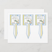 3 Cup Cake Picks Leap Frog Turtle Bee Dragonfly Uitnodiging Briefkaart (Voorkant / Achterkant)