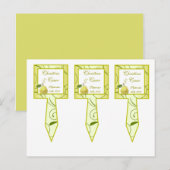 3 Cup Cake Picks Lime Groene Peer Swirls Briefkaart (Voorkant / Achterkant)