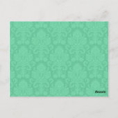 3 Cup Cake Picks Mint Gree White Damask Lace Print Briefkaart (Achterkant)