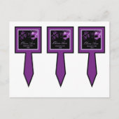 3 Cup Cake Picks Mis XV Paarse Lila Zwarte Partij Briefkaart (Voorkant)
