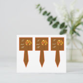 3 Cup Cake Picks Modern Autumn Tree Herfst Foliage Briefkaart (Staand voorkant)