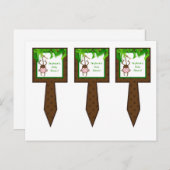 3 Cup Cake Picks Monkey Swing Oerwoud Safari Anima Uitnodiging Briefkaart (Voorkant / Achterkant)