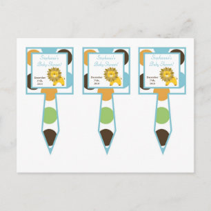 3 Cup Cake Picks Oerwoud King Lion Safari Zoo Anim Uitnodiging Briefkaart