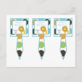 3 Cup Cake Picks Oerwoud King Lion Safari Zoo Anim Uitnodiging Briefkaart (Voorkant)