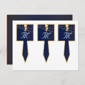 3 Cup Cake Picks Papieren Lantaarns op Blauw Chine Briefkaart (Voorkant / Achterkant)