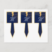 3 Cup Cake Picks Papieren Lantaarns op Blauw Chine Briefkaart (Voorkant)