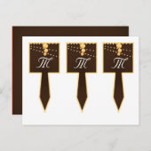 3 Cup Cake Picks Papieren Lantaarns op Bruin Chine Briefkaart (Voorkant / Achterkant)