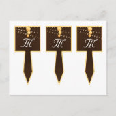 3 Cup Cake Picks Papieren Lantaarns op Bruin Chine Briefkaart (Voorkant)