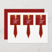 3 Cup Cake Picks Papieren Lantaarns op Rood Chinee Briefkaart (Voorkant / Achterkant)