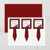 3 Cup Cake Picks Peacock Rood Zwart Wit Briefkaart (Voorkant / Achterkant)