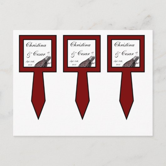 3 Cup Cake Picks Peacock Rood Zwart Wit Briefkaart (Voorkant)