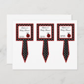 3 Cup Cake Picks Rode lieveheersbeestje Uitnodiging Briefkaart (Voorkant / Achterkant)