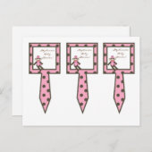 3 Cup Cake Picks Roze Sock Aap Uitnodiging Briefkaart (Voorkant / Achterkant)
