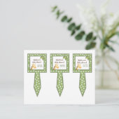 3 Cup Cake Picks Safari Oerwoud Giraffe Groen Uitnodiging Briefkaart (Staand voorkant)