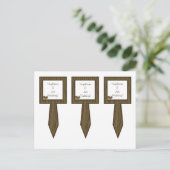 3 Cup Cake Picks Tortelduifjes Briefkaart (Staand voorkant)