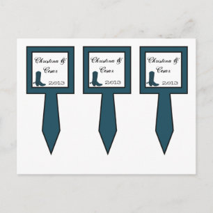 3 Cup Cake Picks Western Blauw Cowboy Boots Spurs Briefkaart