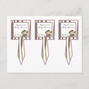 3 Cup Cakke Picks Jacana Girl Oerwoud Zoo Animal Uitnodiging Briefkaart