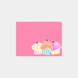 3 Cupcakes Sticky Note