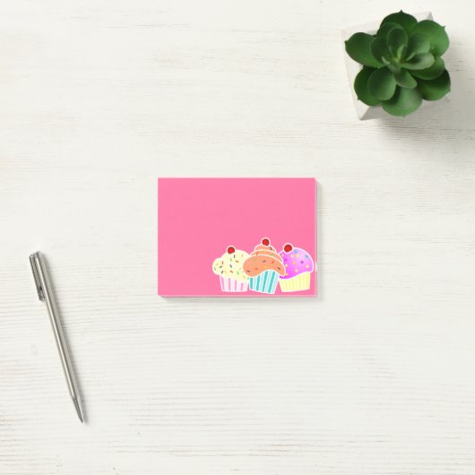 3 Cupcakes Sticky Note (Kantoor)