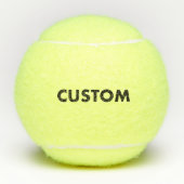 3 Custom Personalized Tennis Balls Blank Template Tennisballen (Voorkant)