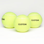 3 Custom Personalized Tennis Balls Blank Template Tennisballen (Multi)