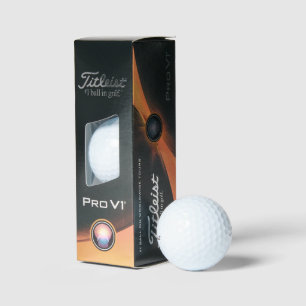 3 Custom Titleist Pro V1 Golf Ball Wedding Favorie Golfballen