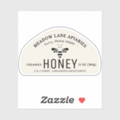 3" Custom Vinyl Sticker voor 12oz skep Honey Jar (Vel)
