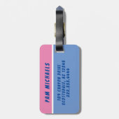 3 Cute Alpacas in Sun Petten bij strand personalis Bagagelabel (Achterkant verticaal)