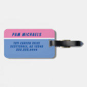 3 Cute Alpacas in Sun Petten bij strand personalis Bagagelabel (Achterkant horizontaal)