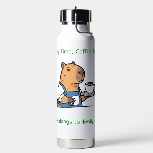 3. Cute Coffee Lover Bottle Waterfles (Links)
