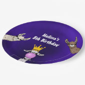 3 Cute Llama Faces Cartoon Illustration Birthday Papieren Bordje (Gekanteld)