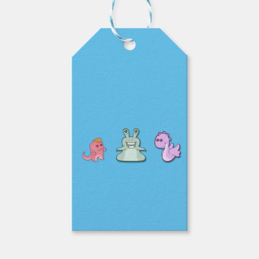 3 Cute Monsters Cadeaulabel (Voorkant)