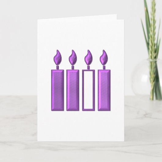 "3-D" Advent Wreatcandles Kaart (Voorkant)