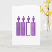 "3-D" Advent Wreatcandles Kaart (Gele Bloem)
