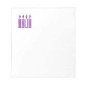 "3-D" Advent Wreatcandles Notitieblok (Voorkant)
