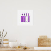 "3-D" Advent Wreatcandles Poster (Keuken)
