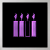 "3-D" Advent Wreatcandles Poster (Voorkant)