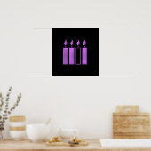 "3-D" Advent Wreatcandles Poster (Keuken)