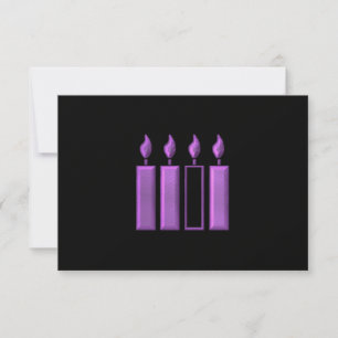 "3-D" Advent Wreatcandles RSVP Kaartje