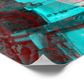 3-D Afbeelding van de landschapscurve van Mars Poster (Hoek)