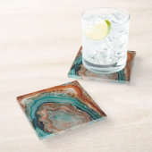 3 D Agaat Glass Onderzetter (Schuin)