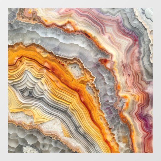 3-D Agaat Venster Cling Raamsticker (Vel)