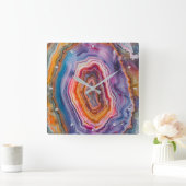 3 D Agaat wandklok (Huis)